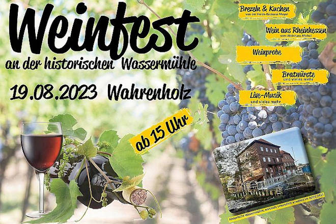 Herzlich Willkommen zum Weinfest in Wahrenholz 2023!